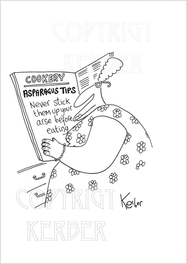 Asparagus Cartoon by Neil Kerber